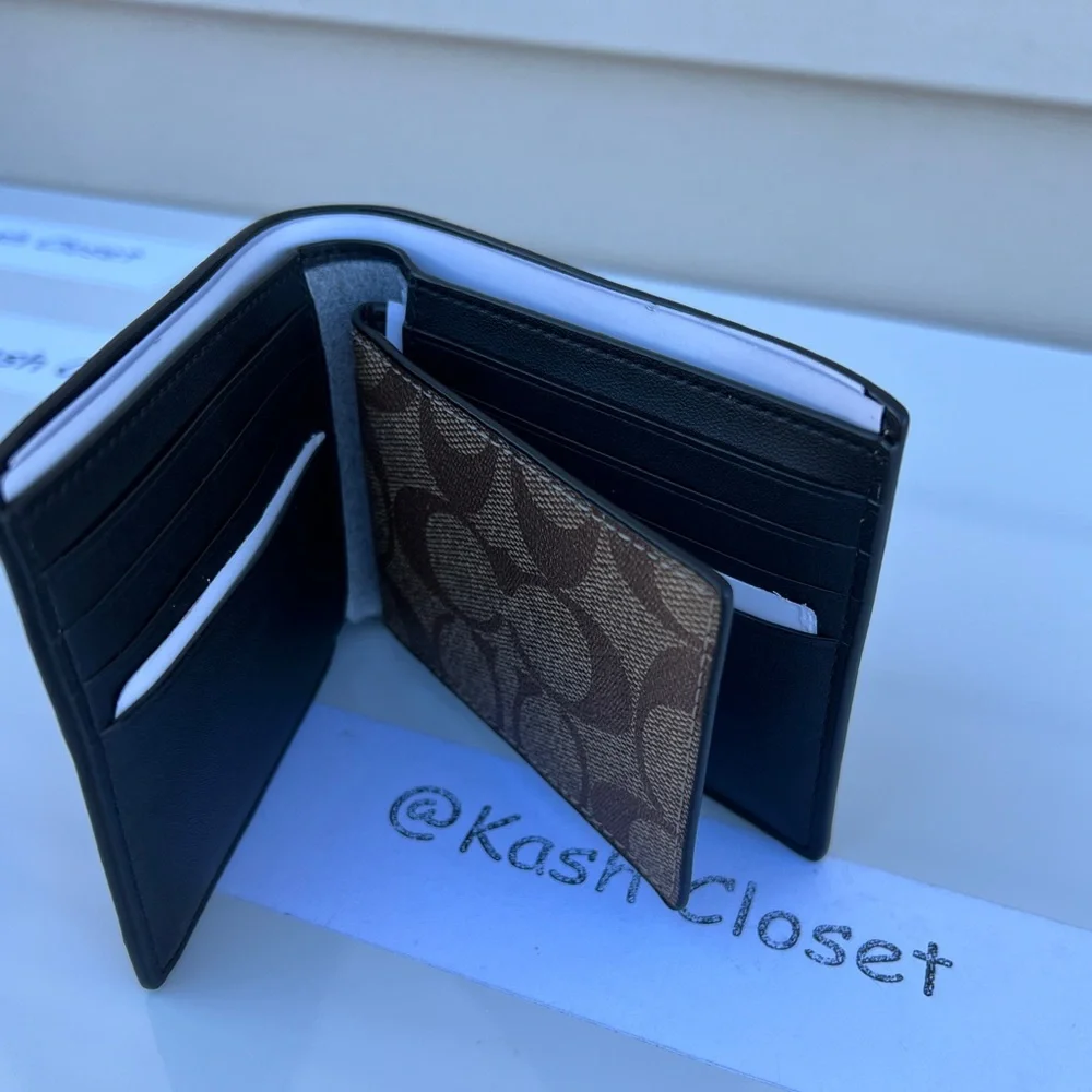 Coach 3 In 1 Wallet In Signature Canvas With Coach Rainbow - Picture 2 of 8